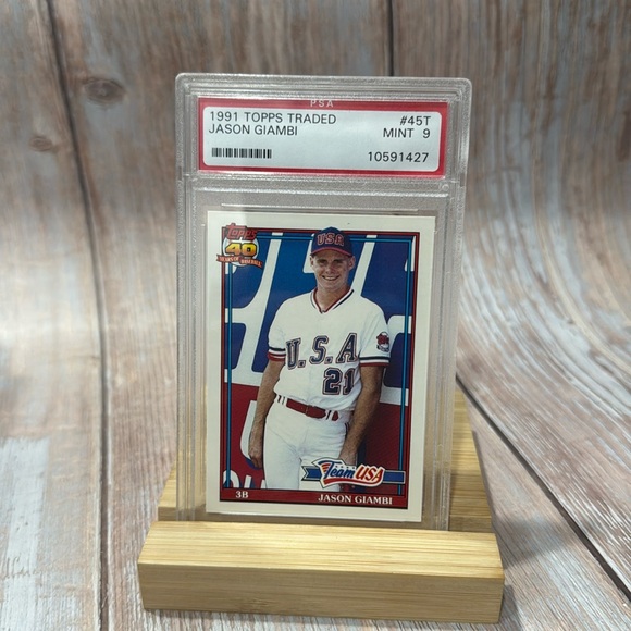 1991 Topps Traded Jason Giambi #45T PSA Mint 9 Baseball Card Item #ME399 - Picture 1 of 3